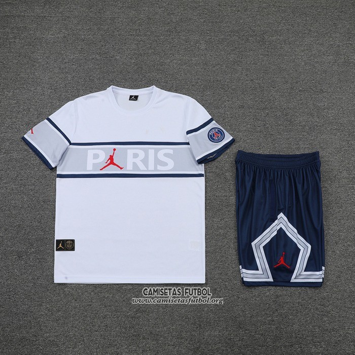 Chandal del Paris Saint-Germain Manga Corta 2022/2023 Blanco - Pantalon Corto